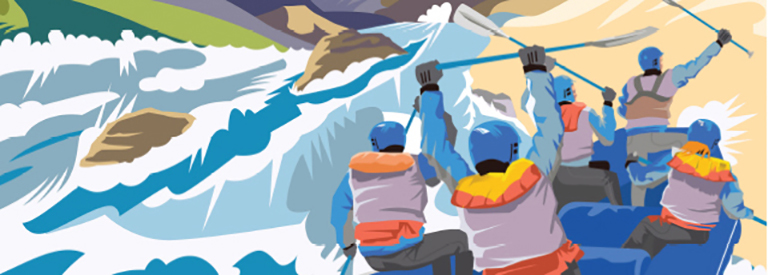 vier verschillende illustraties